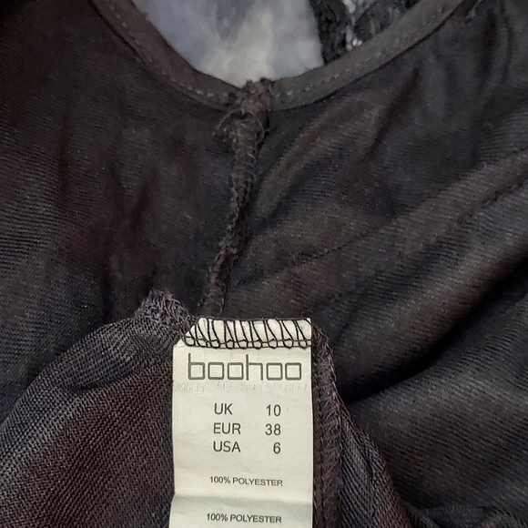 Black Mesh and Lace Coctail Dress - Picture 16 of 16